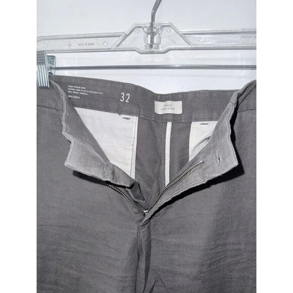 Apolis Global Citizen‎ Men's Cotton Linen Civilian Chino Pants Gray 32x30 - Picture 3 of 10